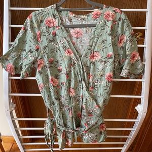 Floral Loft Wrap Top